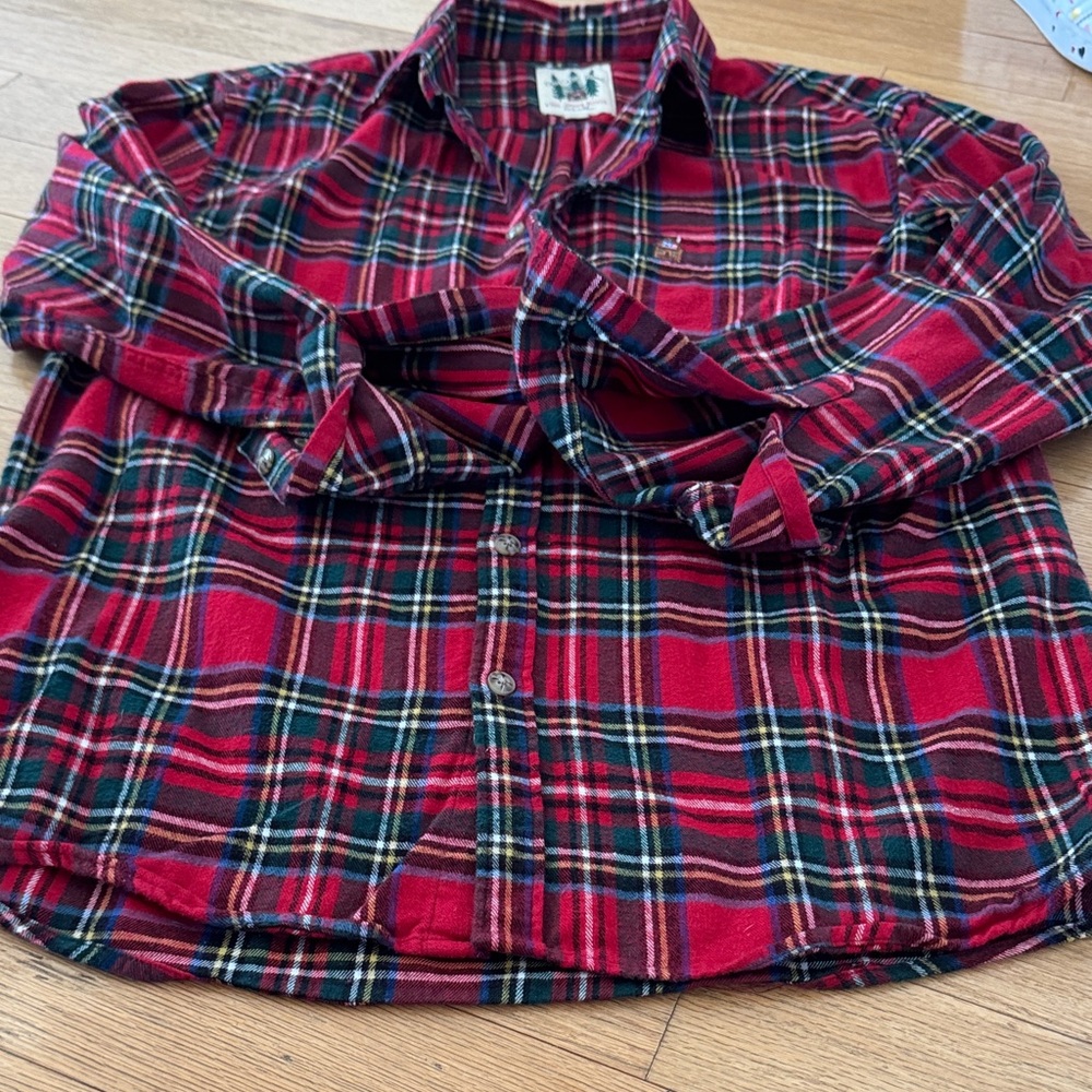Kiel James Patrick Red and Green Plaid Flannel Shirt - Picture 5 of 5
